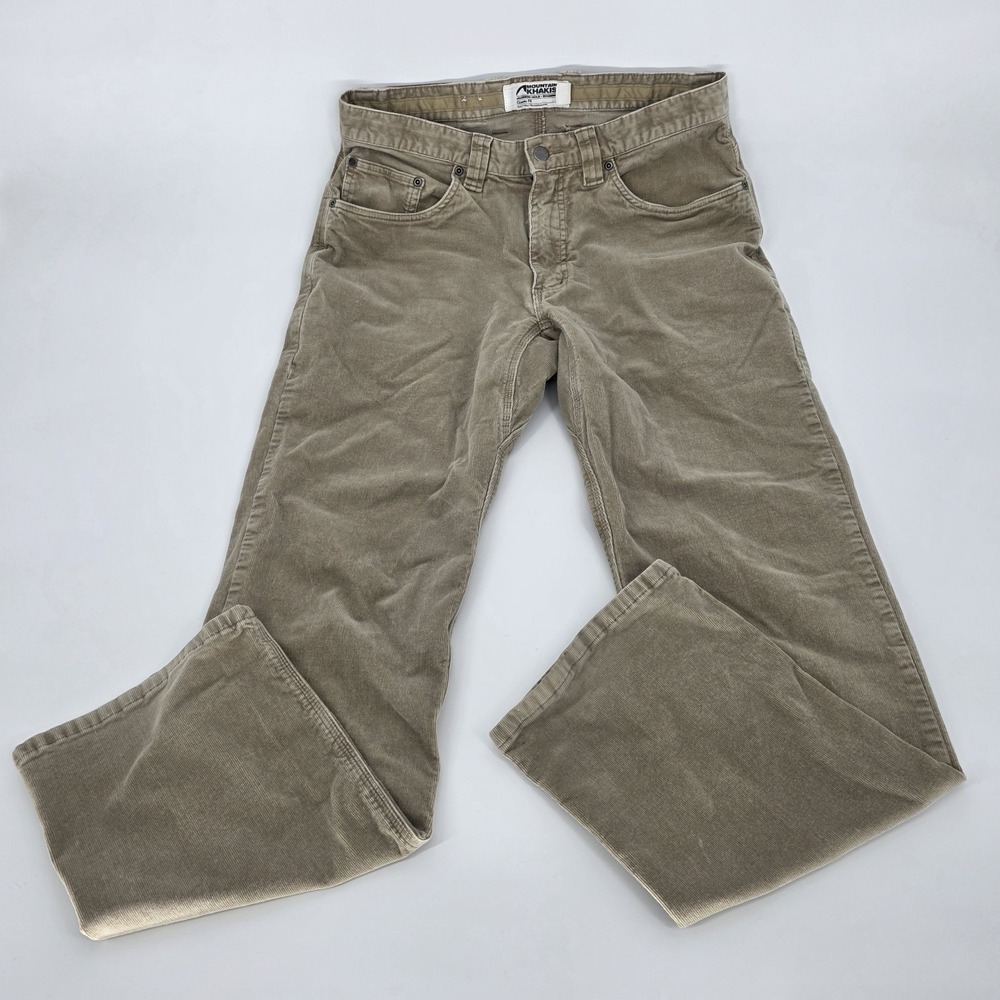 Mountain Khakis Pant Men 33x32 Beige Corduroy Canyon Cord Classic Outdoor Hiking